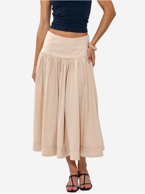 High-waist a-lijn midi-rok busem - Kiabi High-waist a-lijn midi-rok busem - Kiabi