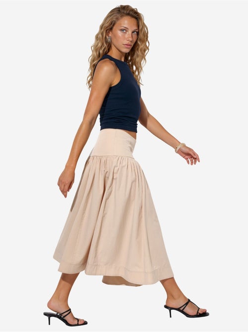 High-waist a-lijn midi-rok busem - Kiabi High-waist a-lijn midi-rok busem - Kiabi