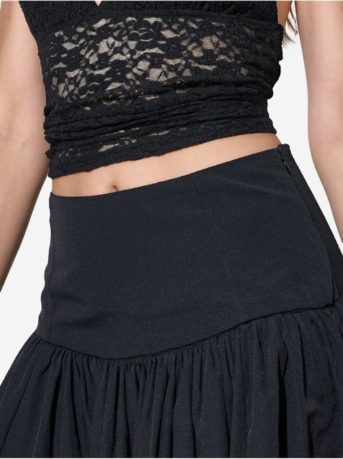 High-waist a-lijn midi-rok busem - Kiabi High-waist a-lijn midi-rok busem - Kiabi