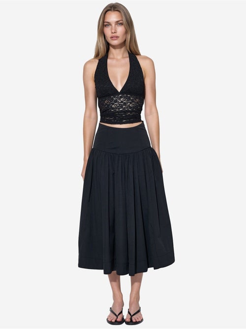High-waist a-lijn midi-rok busem - Kiabi High-waist a-lijn midi-rok busem - Kiabi