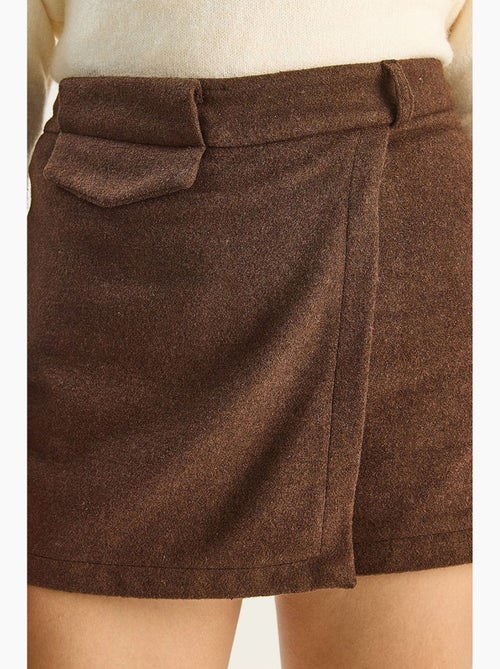 High waist aansluitende minishorts met zak lucci - Kiabi
