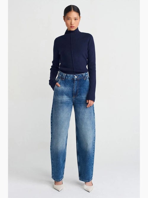 High-waist ballonjeans met wijde pijp dilvin - Kiabi High-waist ballonjeans met wijde pijp dilvin - Kiabi
