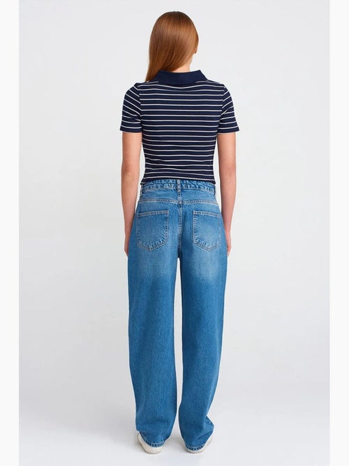 High-waist balloon jeans met wijde pijp dilvin - Kiabi High-waist balloon jeans met wijde pijp dilvin - Kiabi