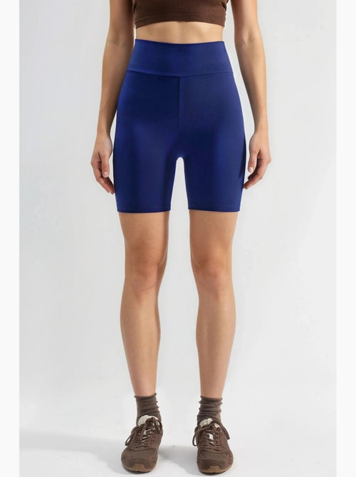 High waist biker shorts met zachte textuur hiccup - Kiabi