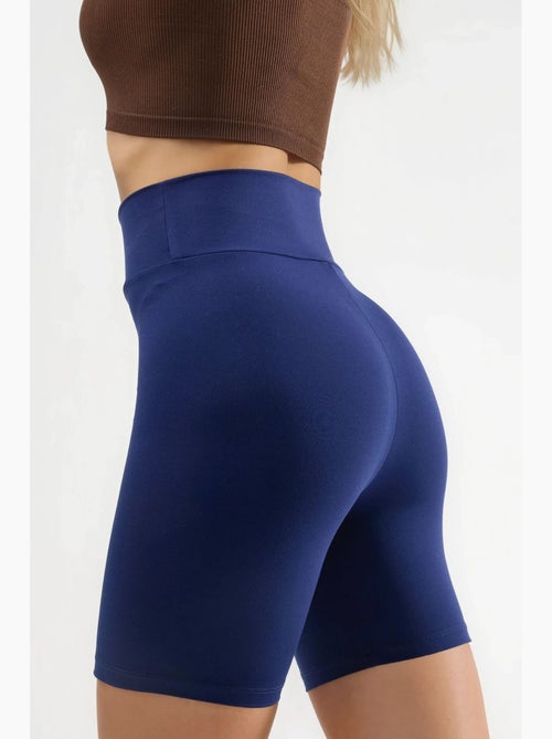 High waist biker shorts met zachte textuur hiccup - Kiabi
