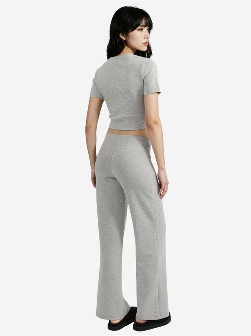 High-waist broek met rechte pijpen busem - Kiabi