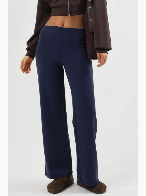 High-waist broek met rechte pijpen busem - Kiabi