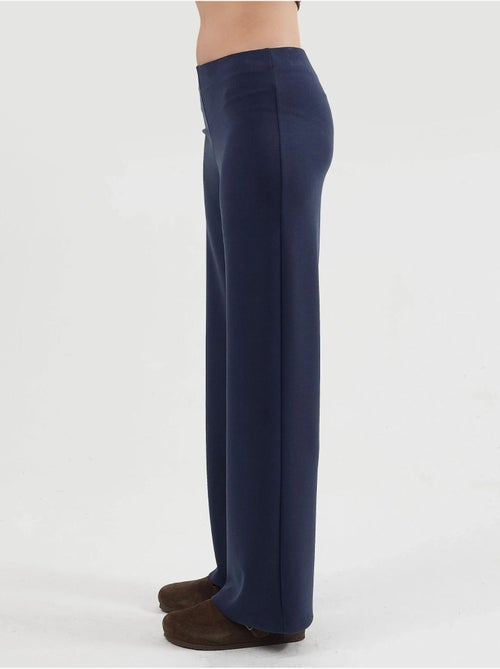 High-waist broek met rechte pijpen busem - Kiabi