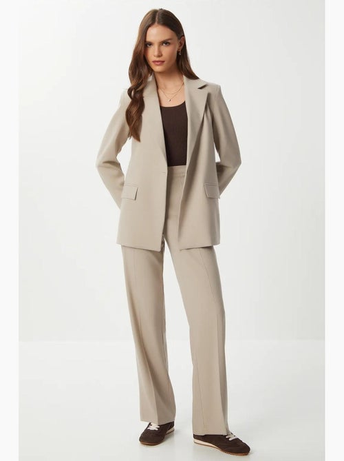 High-waist broek met rechte pijpen istanbul - Kiabi