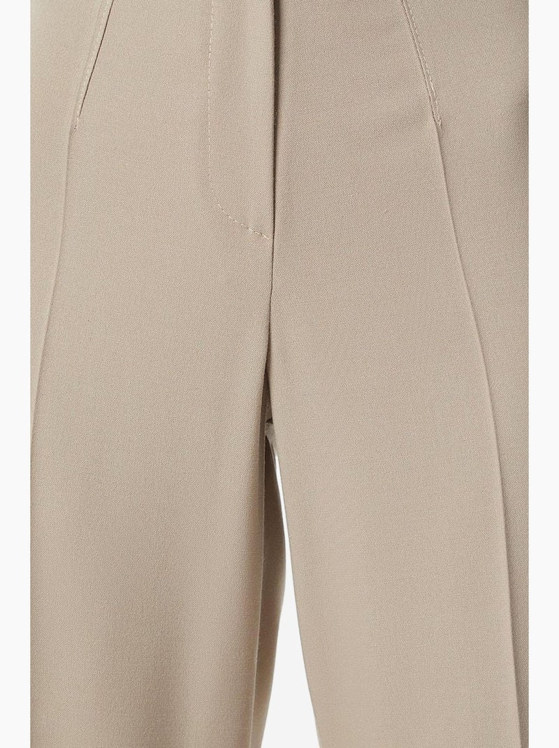 High-waist broek met rechte pijpen istanbul Klei-beige - Kiabi