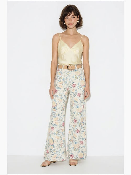 High-waist denim broek met paisleyprint en rechte pijpen lucci - Kiabi High-waist denim broek met paisleyprint en rechte pijpen lucci - Kiabi