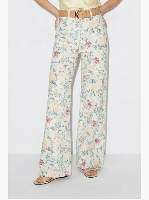 High-waist denim broek met paisleyprint en rechte pijpen lucci - Kiabi High-waist denim broek met paisleyprint en rechte pijpen lucci - Kiabi