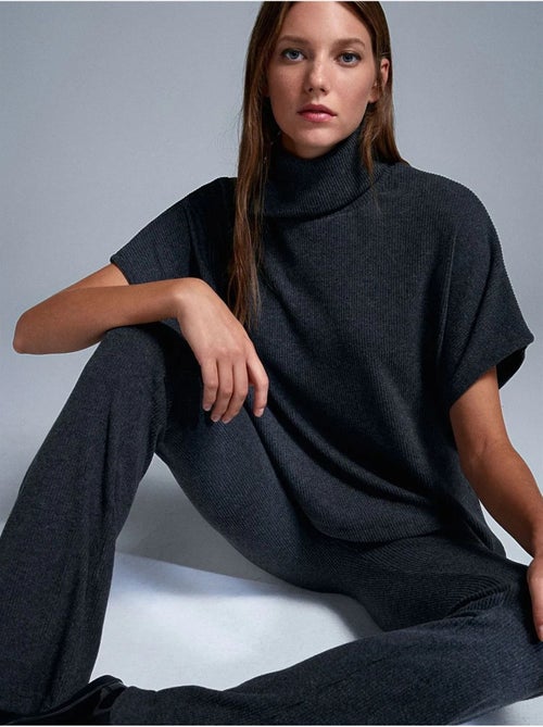 High-waist Flared Broek Van Tricot - Kiabi High-waist Flared Broek Van Tricot - Kiabi