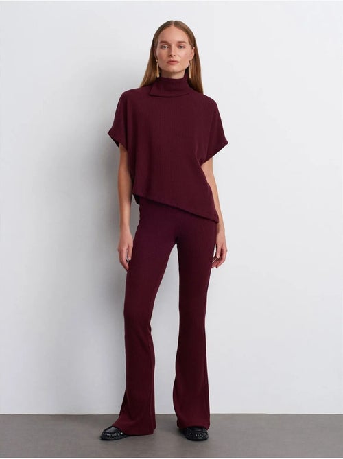 High-waist Flared Broek Van Tricot - Kiabi High-waist Flared Broek Van Tricot - Kiabi