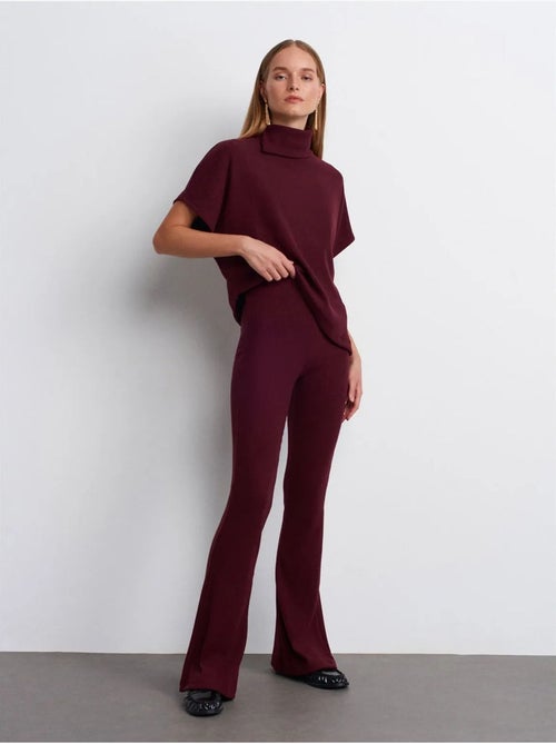High-waist Flared Broek Van Tricot - Kiabi High-waist Flared Broek Van Tricot - Kiabi