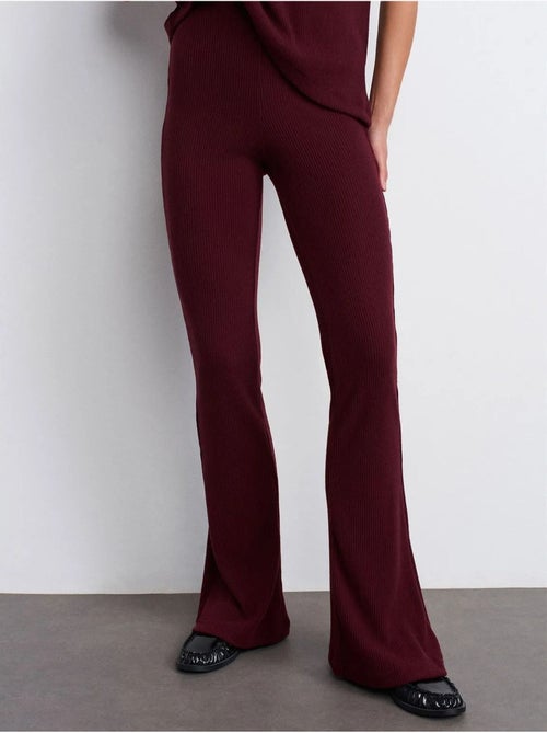 High-waist Flared Broek Van Tricot - Kiabi High-waist Flared Broek Van Tricot - Kiabi