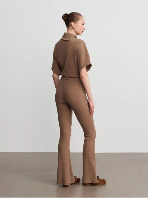 High-waist Flared Broek Van Tricot - Kiabi High-waist Flared Broek Van Tricot - Kiabi