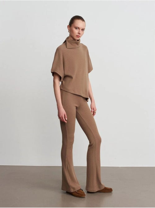 High-waist Flared Broek Van Tricot - Kiabi High-waist Flared Broek Van Tricot - Kiabi