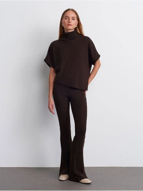 High-waist Flared Broek Van Tricot - Kiabi High-waist Flared Broek Van Tricot - Kiabi