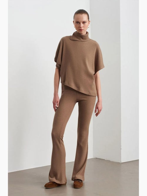 High-waist flared broek van tricot dilvin - Kiabi