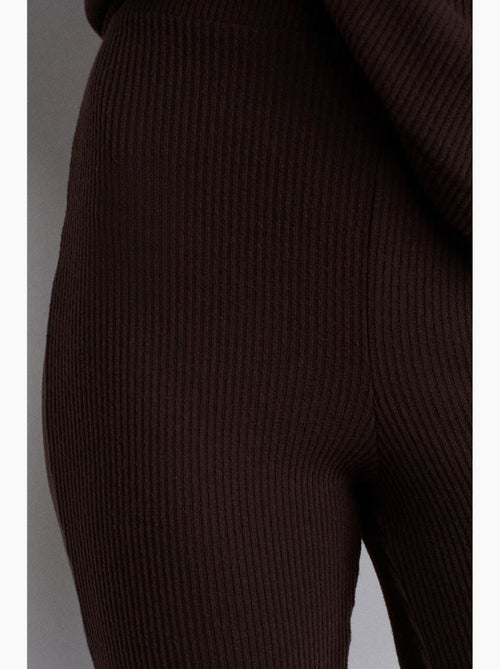 High-waist flared broek van tricot dilvin - Kiabi