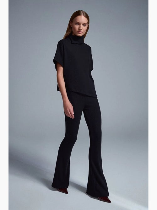 High-waist flared broek van tricot dilvin - Kiabi