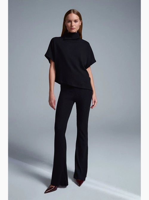 High-waist flared broek van tricot dilvin - Kiabi