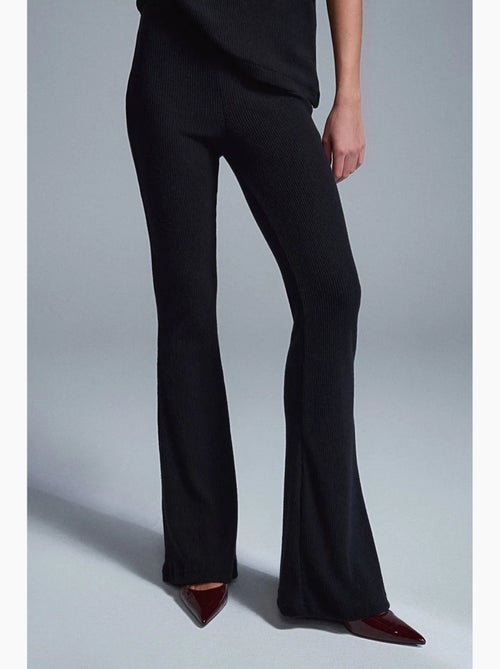 High-waist flared broek van tricot dilvin - Kiabi