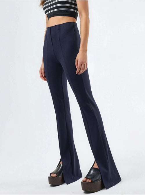 High waist flared legging met split busem - Kiabi