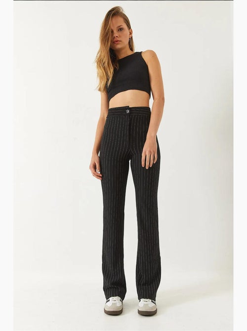 High waist gestreepte flared broek lucci - Kiabi High waist gestreepte flared broek lucci - Kiabi