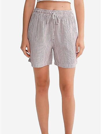 High-waist gestreepte shorts met wijde pijpen mixray