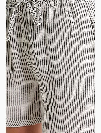 High-waist gestreepte shorts met wijde pijpen mixray
