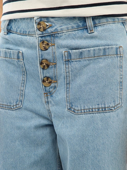 High waist jeans met knopen - Kiabi