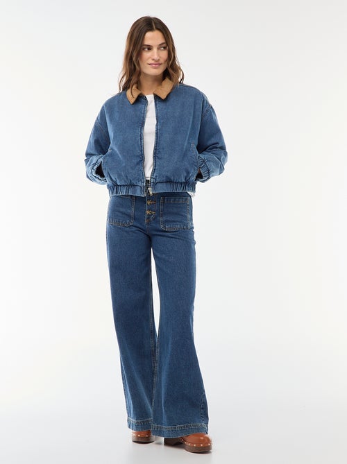 High waist jeans met knopen - Kiabi