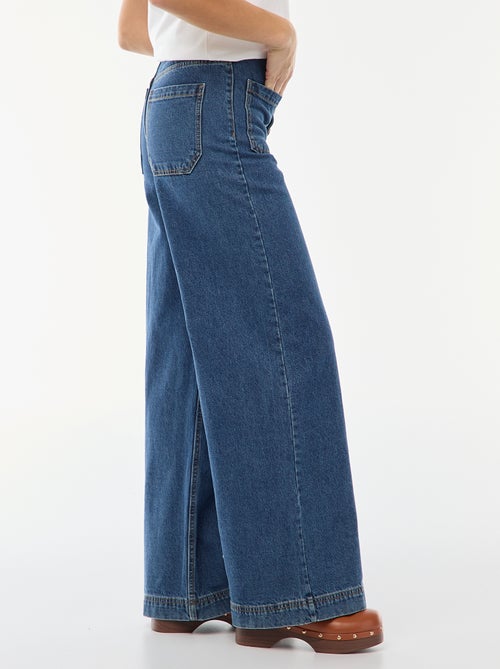 High waist jeans met knopen - Kiabi