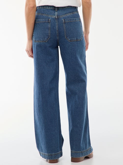 High waist jeans met knopen - Kiabi