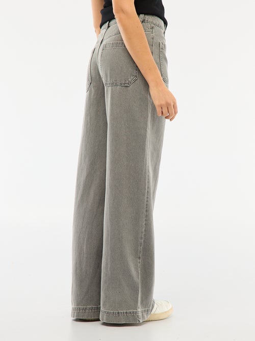 High waist jeans met knopen - Kiabi