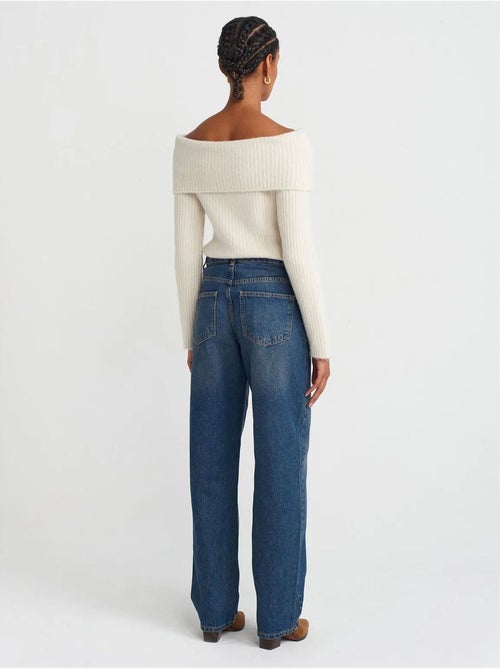 High-waist jeans met wijde pijp dilvin - Kiabi High-waist jeans met wijde pijp dilvin - Kiabi