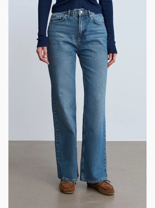 High-waist jeans van katoen met wijde pijp dilvin - Kiabi High-waist jeans van katoen met wijde pijp dilvin - Kiabi