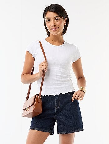 High waist jeansshort