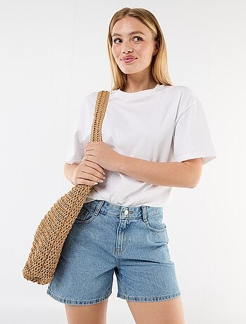 High waist jeansshort