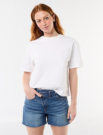 High waist jeansshort