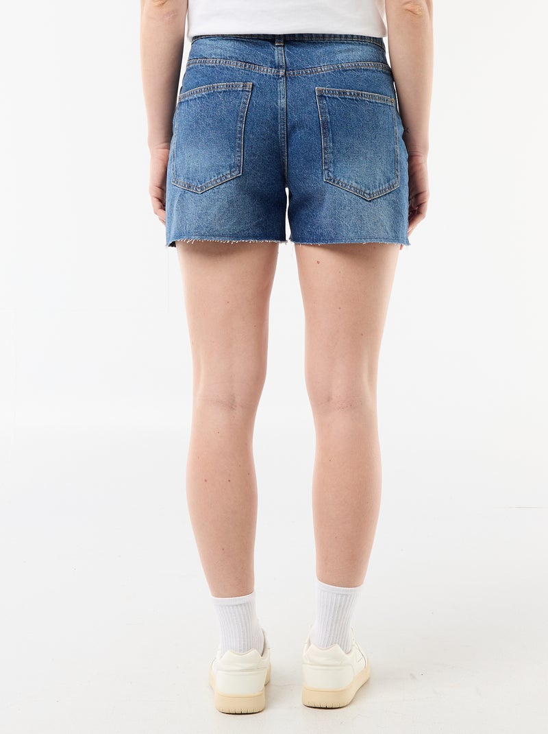 High waist jeansshort Blauw - Kiabi