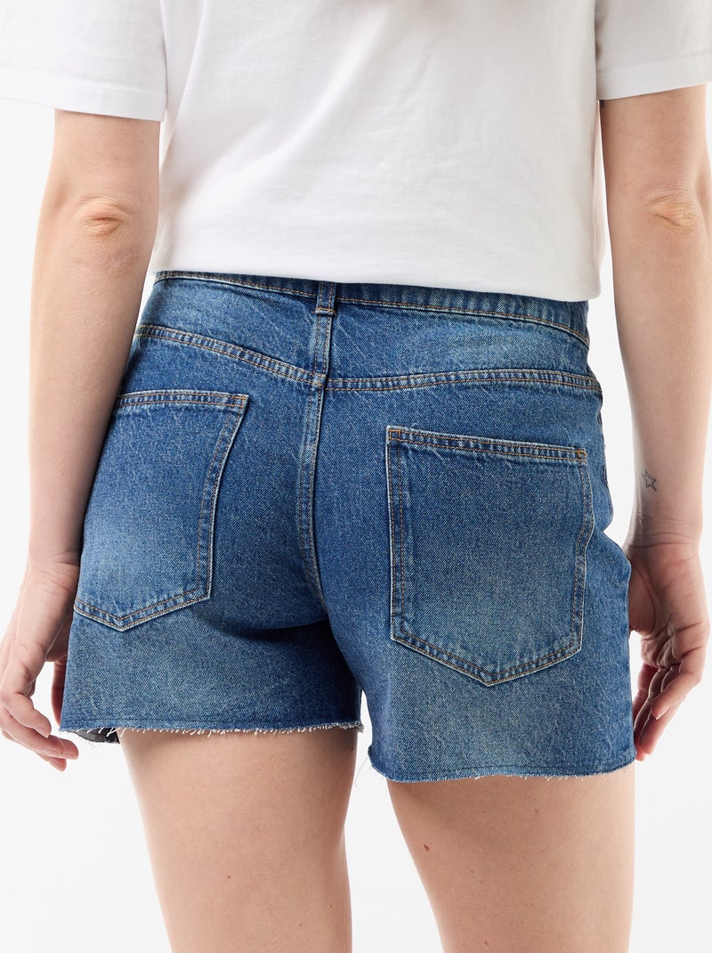 High waist jeansshort Blauw - Kiabi