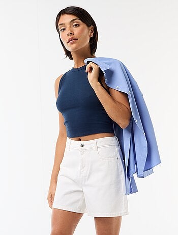 High waist jeansshort