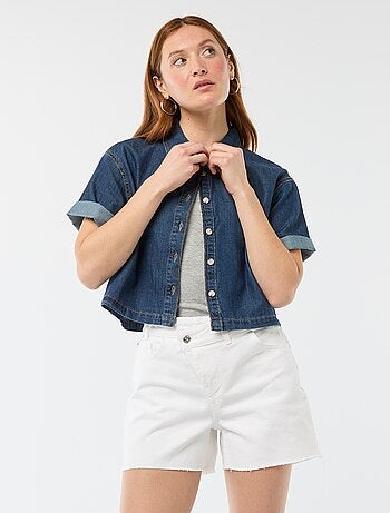 High waist jeansshort