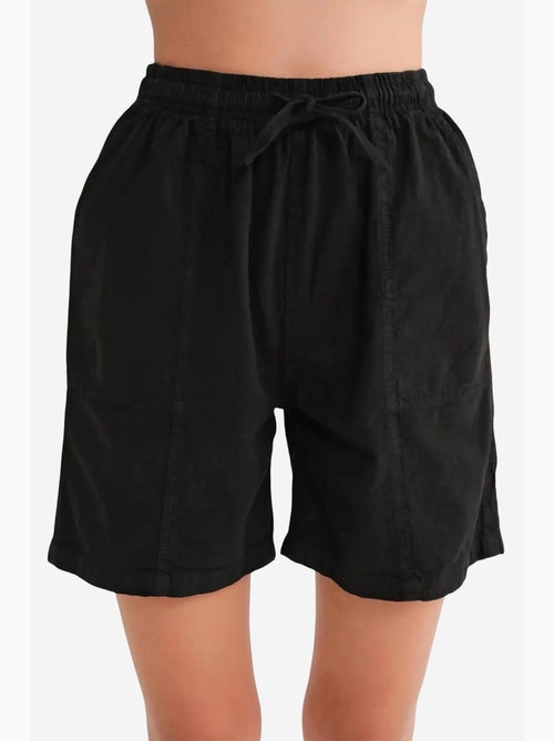 High waist katoenen mini shorts met trekkoord mixray - Kiabi High waist katoenen mini shorts met trekkoord mixray - Kiabi