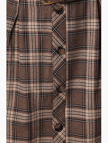 High waist midi-rok met knoopsluiting istanbul