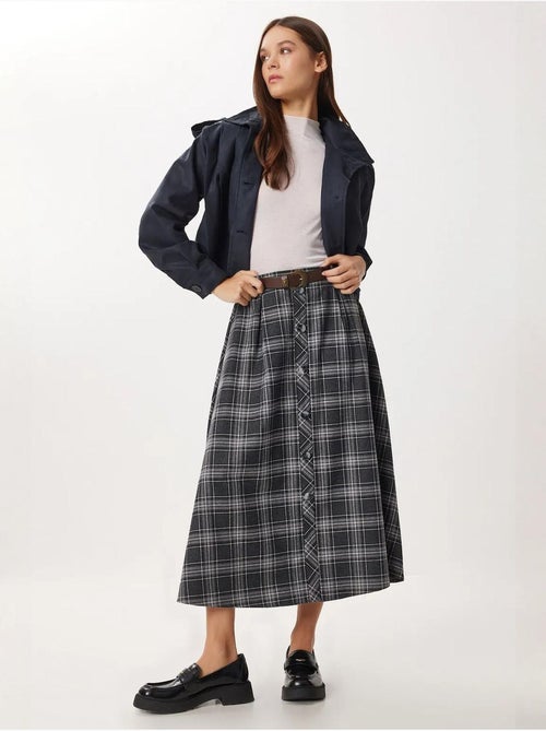 High waist midi-rok met knoopsluiting istanbul - Kiabi High waist midi-rok met knoopsluiting istanbul - Kiabi
