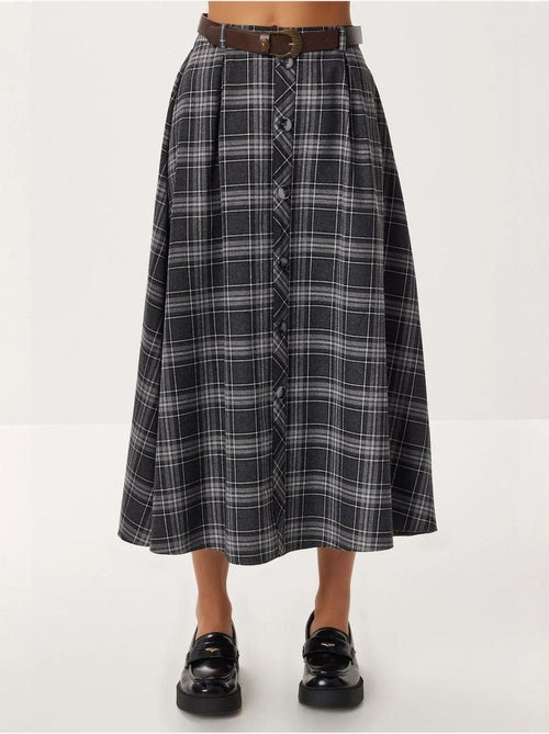 High waist midi-rok met knoopsluiting istanbul - Kiabi High waist midi-rok met knoopsluiting istanbul - Kiabi